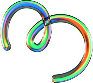 3D Glowing Glass Squiggle 04